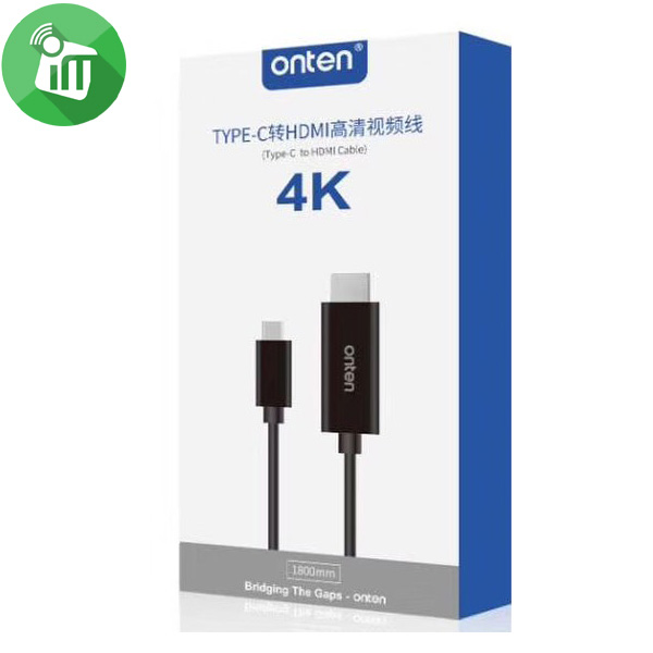 Onten 9572 Type-C Male to HDMI Male 4K HD Cable (1.8M)