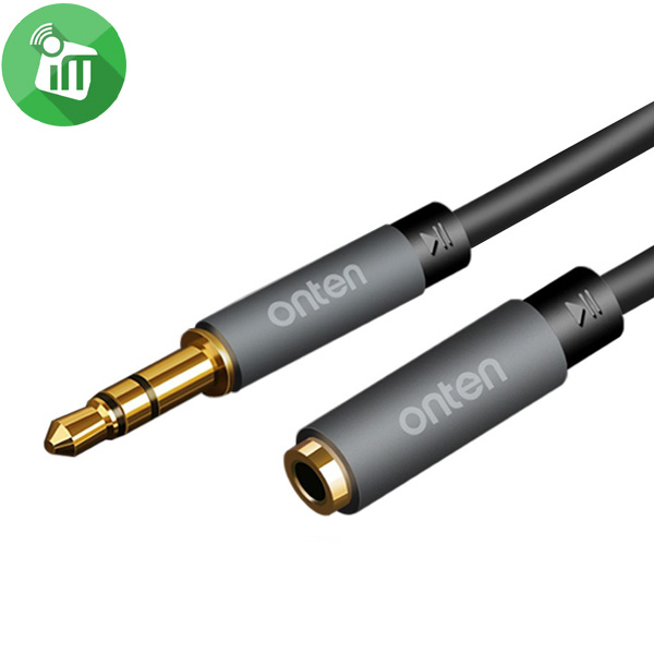 Onten MDA102 Striped 3.5mm Male to 3.5mm Female Audio Cable (2M)