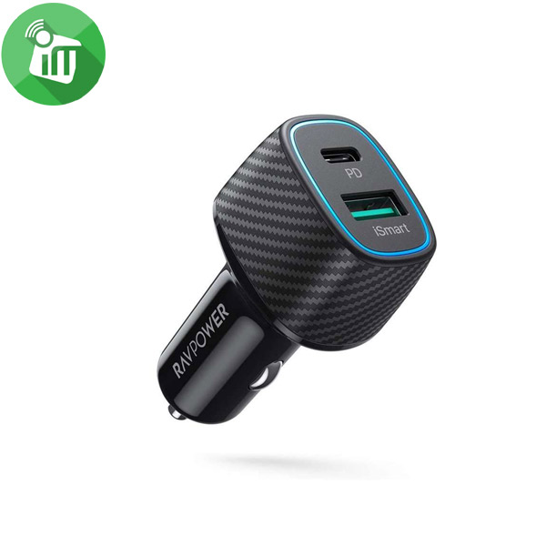 RAVPower RP-VC009 PD Pioneer 48W 2-Port USB Car Charger