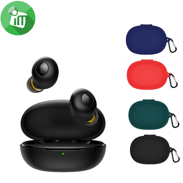 Pod Pocket Silicone Cover For Realme Buds Q with Keychain