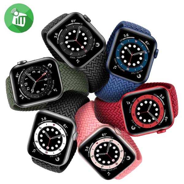 COTEetCI W60 Nylon Braided Single Ring Band For iWatch (44/45/46/49mm)