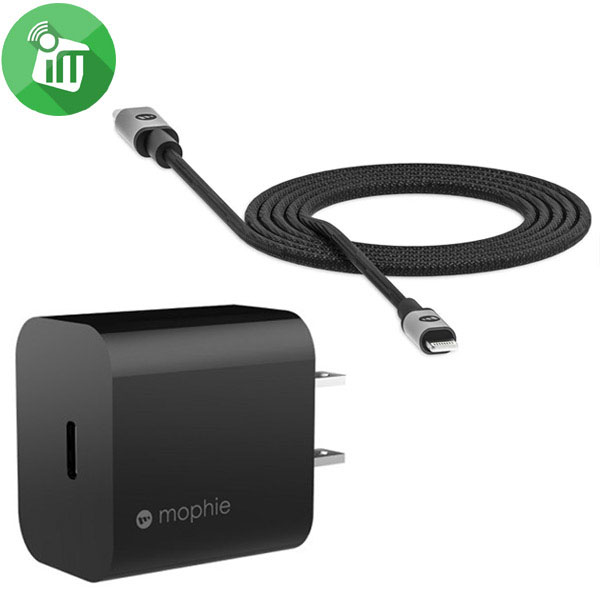 Mophie 20W USB-C PD Fast Wall Charger With USB-C To Lightning Cable 1M - Image 2