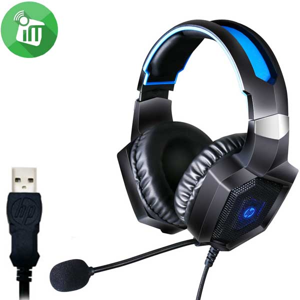 HP H320GS Led Wired USB 7.1 Surround Sound Gaming Headset