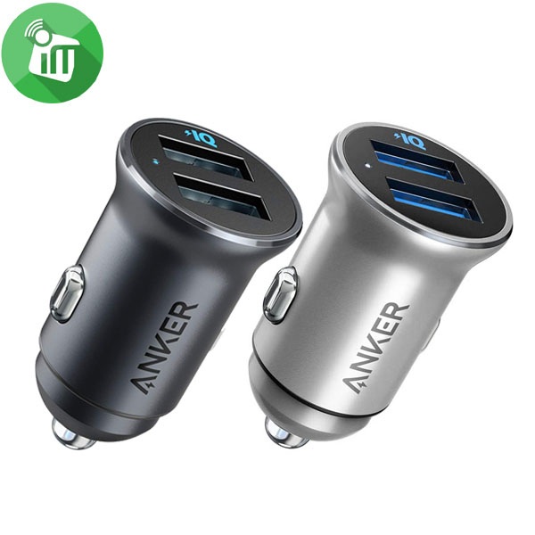 Anker A2727 PowerDrive 2 Alloy Metal Mini Dual USB Car Charger