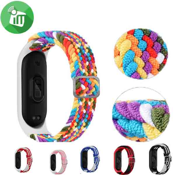 Braided Matching Colors Solo Loop Strap Band For Xiaomi Mi Smart Band 4/5/6