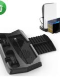 KjH Vertical Charger Stand With Cooling Fan For PS5 DE/UHD Console (Version 2)