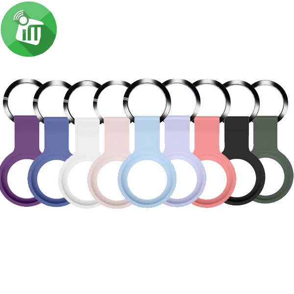 Mutural AirTag Secure Silicone Holder With Keychain