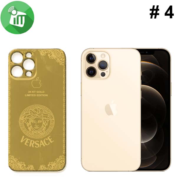 iScreen Golden Back Skin Full Cover Protector For iPhone 12 Pro - Image 4