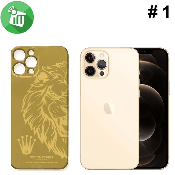 iScreen Golden Back Skin Full Cover Protector For iPhone 12 Pro - Image 2