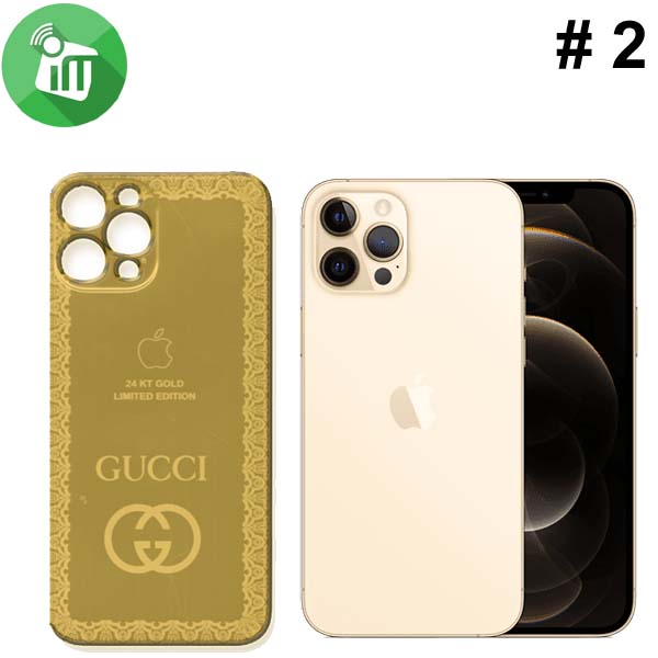 iScreen Golden Back Skin Full Cover Protector For iPhone 12 Pro - Image 3