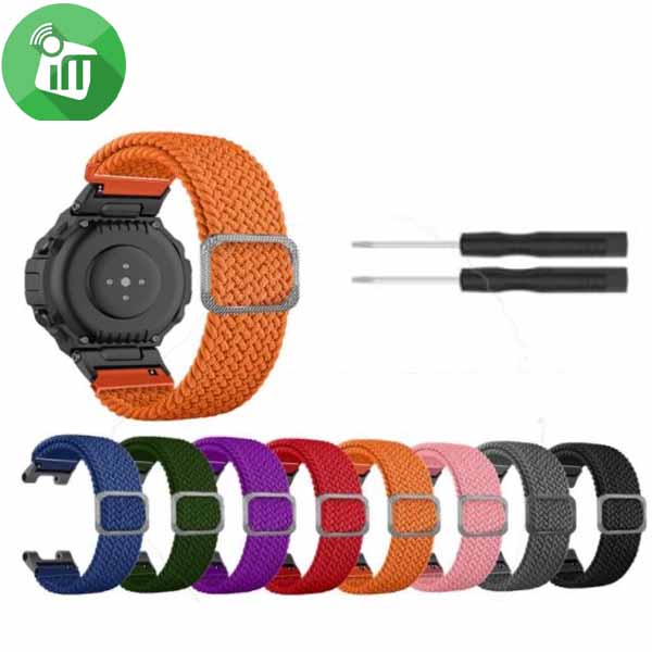 Braided Elastic Adjustable Strap Band For Amazfit T-Rex / T-Rex Pro