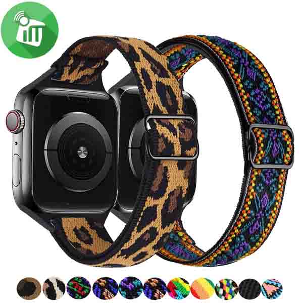 Fashion Stretchy Solo Loop Strap Band For iWatch (38/40/41/42mm)