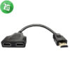 HDMI-Compatible Splitter Cable 1 Male To Dual HDMI-Compatible 2 Female Y Splitter Adapter 