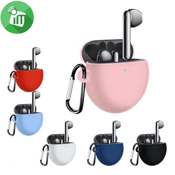 Pod Pocket Silicone Cover For HUAWEI FreeBuds 4 With Keychain