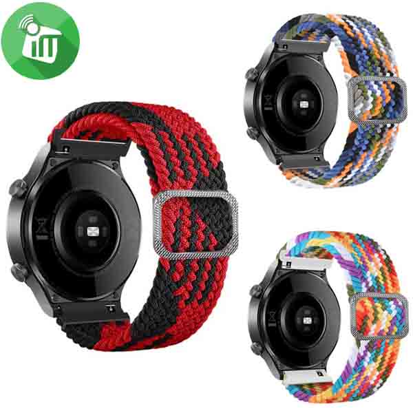 Braided Matching Colors Elastic Adjustable Strap Band (22mm)