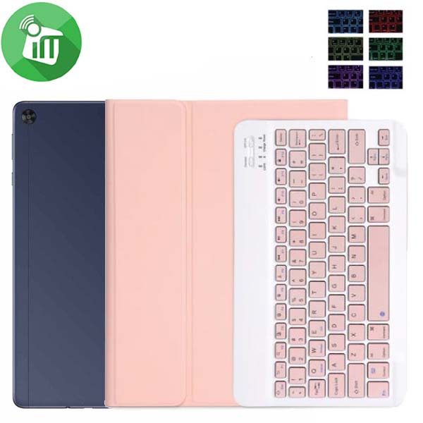 C2101D Smart Bluetooth 3.0 Keyboard Leather Case With Backlit For Huawei MatePad T 10s / T 10 - Image 3