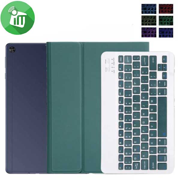 C2101D Smart Bluetooth 3.0 Keyboard Leather Case With Backlit For Huawei MatePad T 10s / T 10 - Image 4