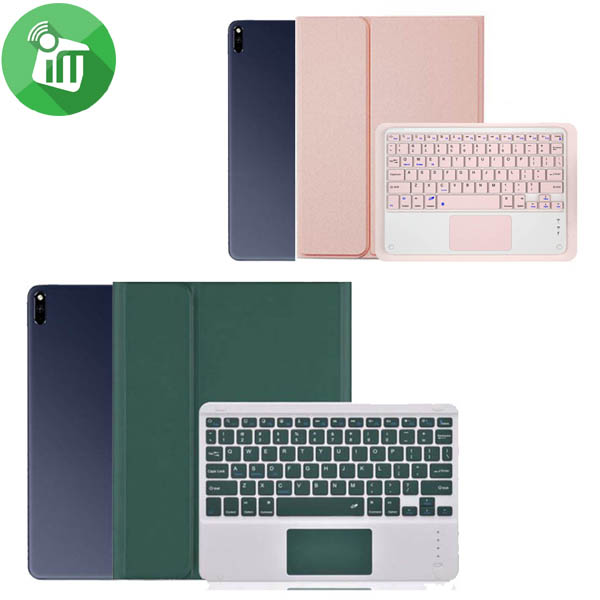 M7108C Smart Bluetooth Keyboard Leather Case With Touchpad For Huawei MatePad Pro