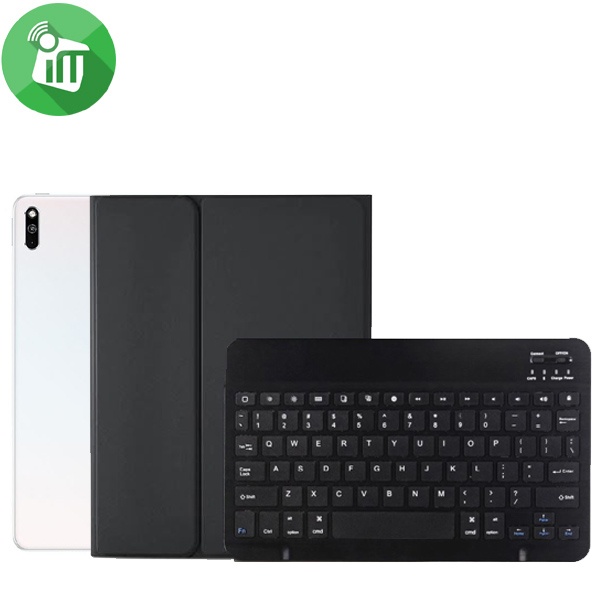 T970 Smart Bluetooth 3.0 Keyboard Leather Case For Samsung Galaxy Tab S7 Plus