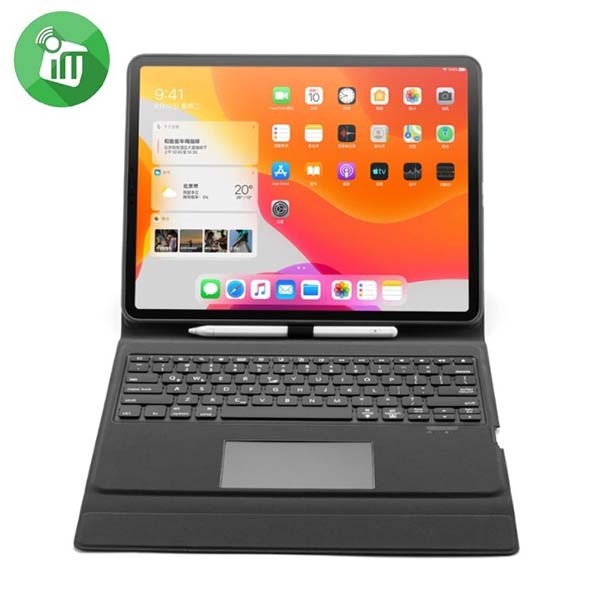 W129TS Smart Bluetooth Keyboard Leather Case With Touchpad and Light For iPad Pro 12.9 (2018/2020/2021) - Image 2