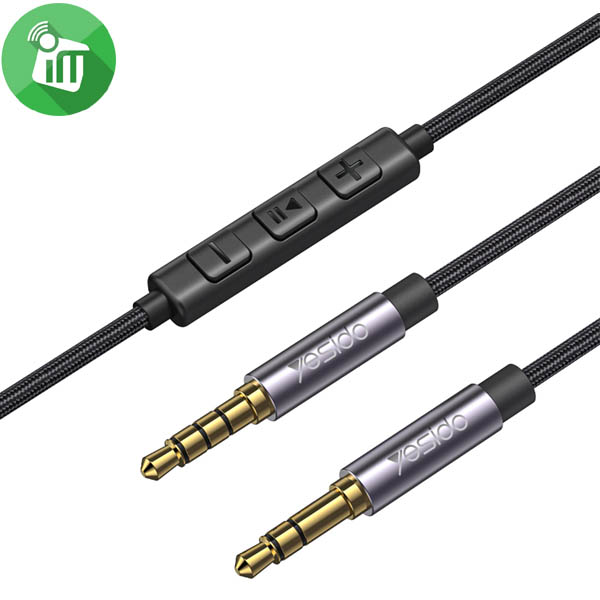 Yesido YAU30 AUX 3.5mm Audio Cable Volume Control (1.2M)