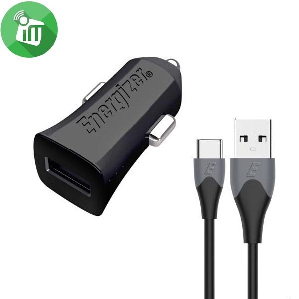 Energizer Ultimate 1 USB Car Charger QC3.0 18W With USB-C Cable (1M)
