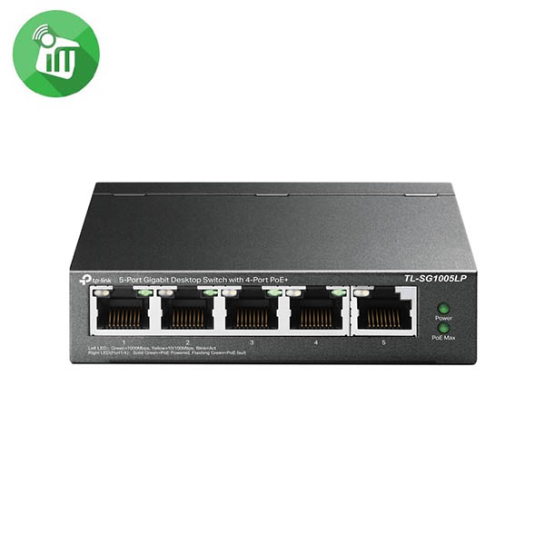 TP-Link 5-Port Gigabit Desktop Switch with 4-Port PoE+ (TL-SG1005LP)
