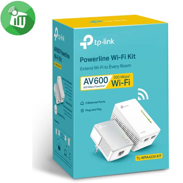 TP-Link 300Mbps AV600 Wi-Fi Powerline Extender Starter Kit (TL-WPA4220KIT) - Image 3