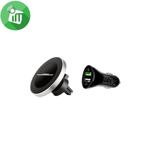 MOMAX Q.Mount Magnetic Fast Wireless Charging Car Mount