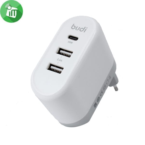 budi M8J028TE USB-C PD 2 USB Home Charger