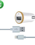 budi M8J078 USB Car Charger With Lightning Cable 1.2M