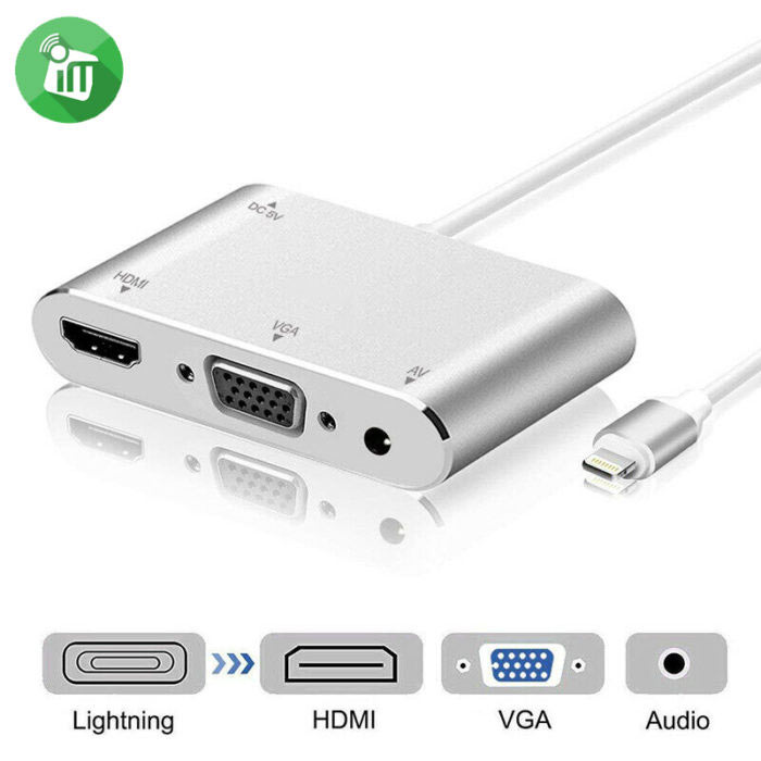 Onten 7585S Lightning to HDMI / VGA Digital AV Adapter