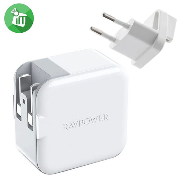 RAVPower RP-PC110 PD 18W Dual Port USB Wall Charger