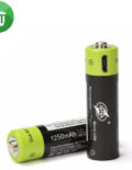 ZNTER Li-polymer 2PCS Size AA Micro USB Rechargeable Battery 1250mAh-1.5V