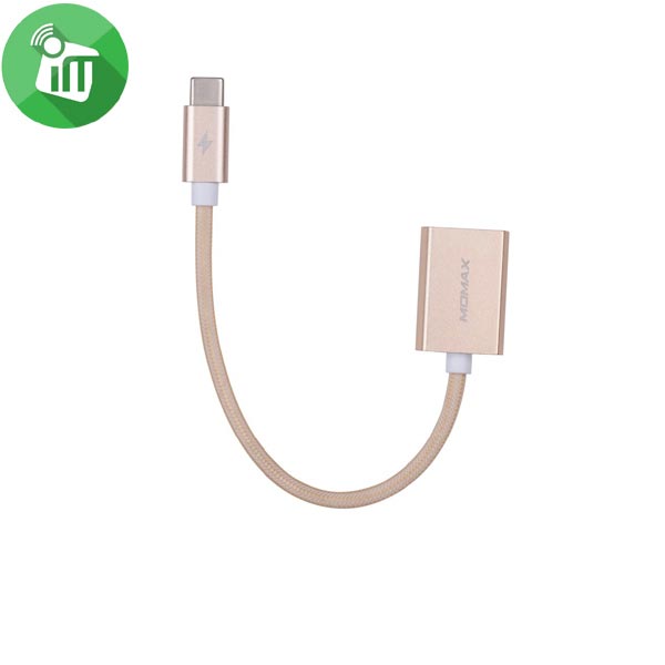 MOMAX Elite Link USB-C To USB-A Adaptor Cable (Type-C) (18CM) - Image 2