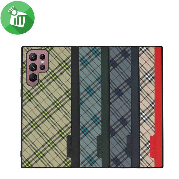 GKS Plaid Series Leather Case For Samsung Galaxy S22 Ultra
