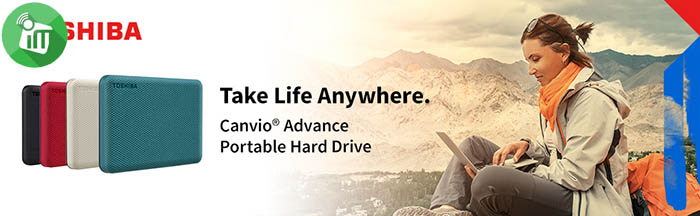 Toshiba Canvio Advance 1TB USB 3.2 Portable Hard Drive