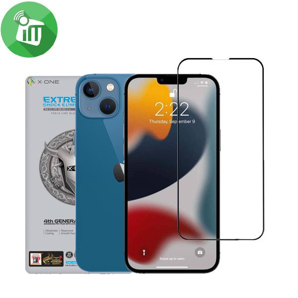 X.One Extreme 2.5D Full Coverage Shock Eliminator (4th Generation) Screen Protector For iPhone 14 / 13 / 13 Pro