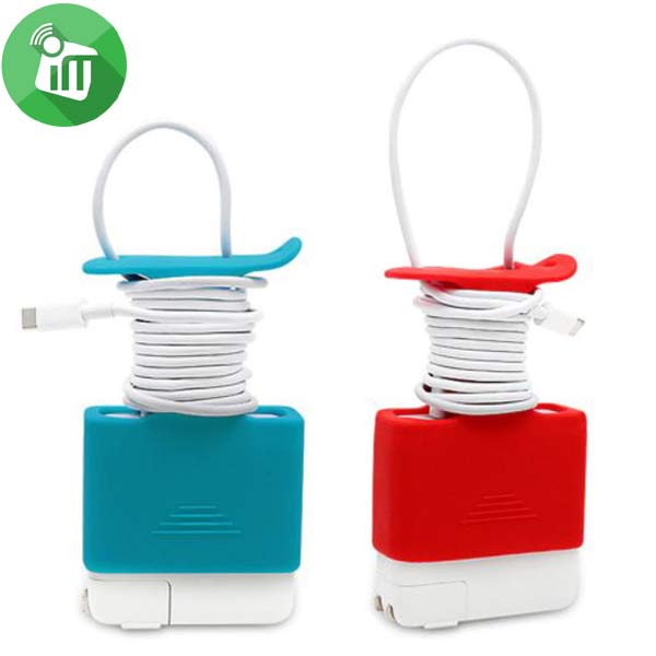 Cover Silicone Protective Case With Cable Organizer Shell For MacBook Adapter Charger
