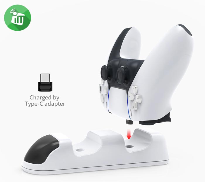 DOBE Dual Charging Dock For PS5 DualSense Controller