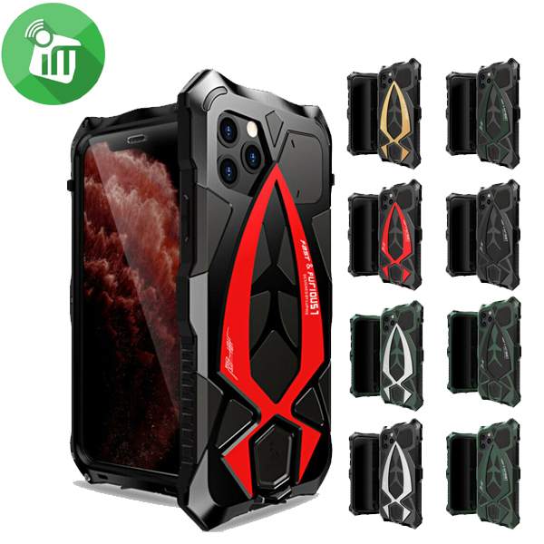 LUPHIE Metal Roadster Case 360°All Round Coverage Protection For iPhone 11 Pro / X / XS
