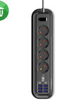 Moxom Mx-St05 Power Strip Socket With 4 AC 6 USB 2 Type-C 17W