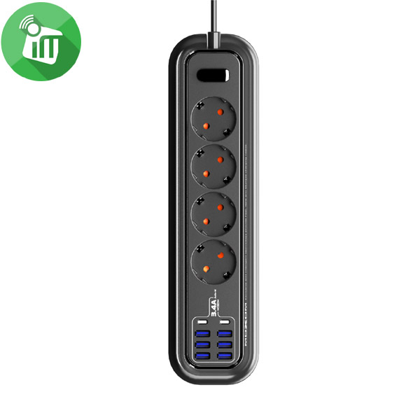 Moxom Mx-St05 Power Strip Socket With 4 AC 6 USB 2 Type-C 17W