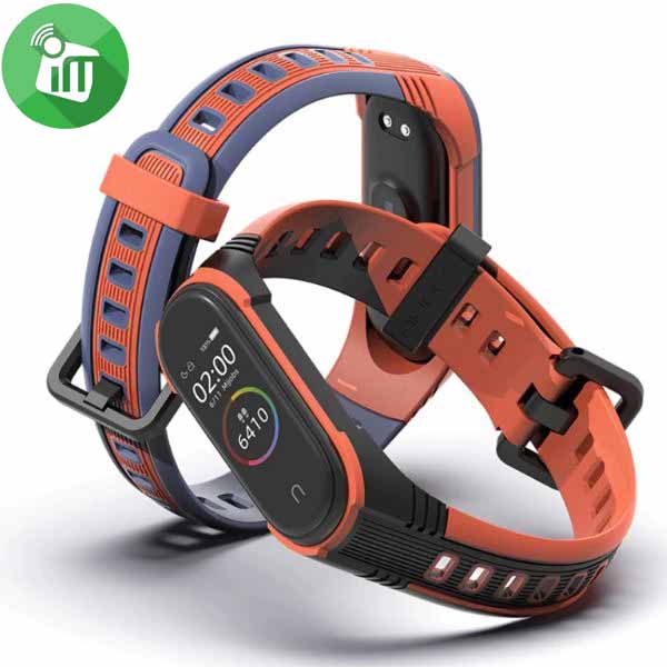 Mijoas Double Color Strap Band For Xiaomi Mi Smart Band 3/4