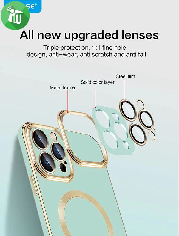 j-Case Excellence Series Magnetic TPU Lens Protection Case For iPhone 13