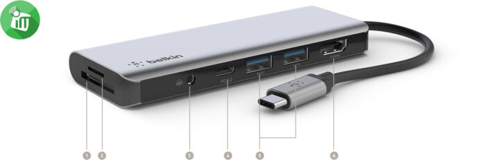 Belkin USB-C 7-in-1 Multiport Hub Adapter