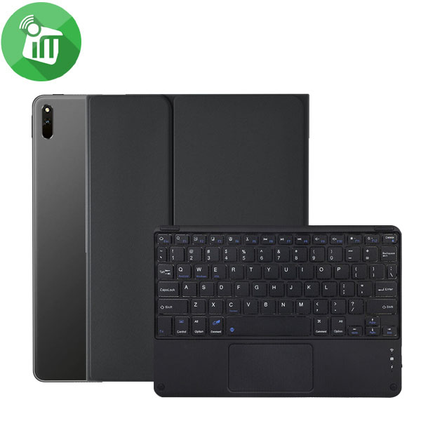 HK-M7-11T Smart Bluetooth Keyboard Leather Case With Touchpad and Light For Huawei MatePad 11 (2021)