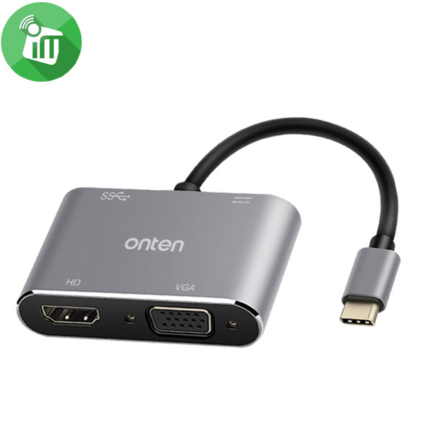 Onten 95112 4 IN 1 Type-C Multifunctional Dock Station