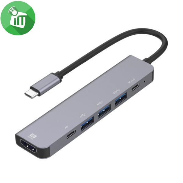 Onten UC906 6 in 1 USB-C To 4K HDMI HUB