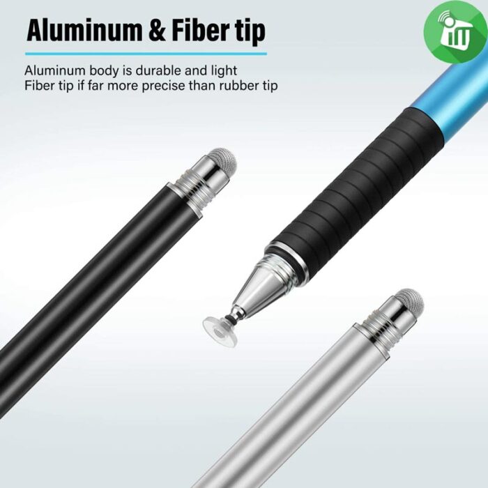 Universal Capacitive Stylus Pen 2in1 Disc Tips Touch Screen